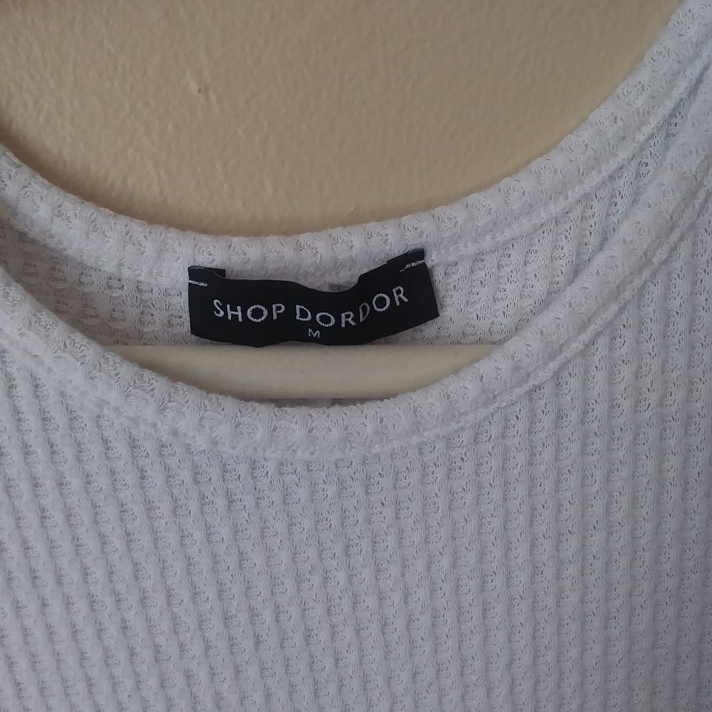 Striped-Sleeve Blouse - Picture 2 of 2